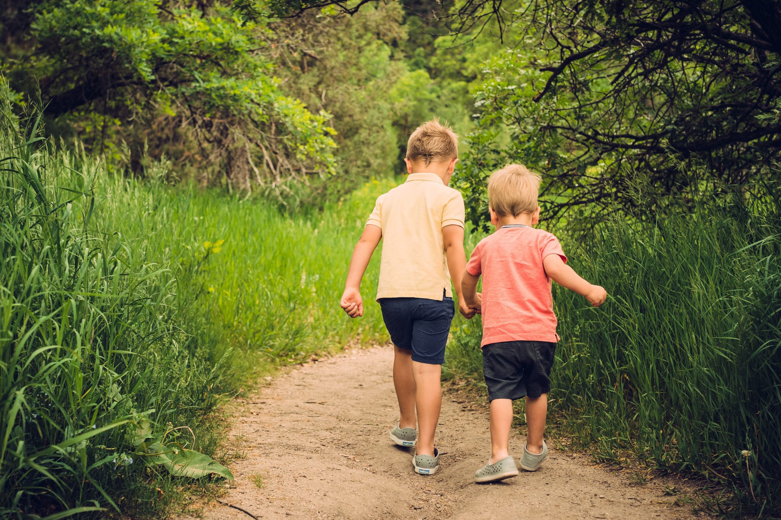 Toddlers running