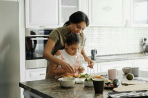 Family in the kitchen