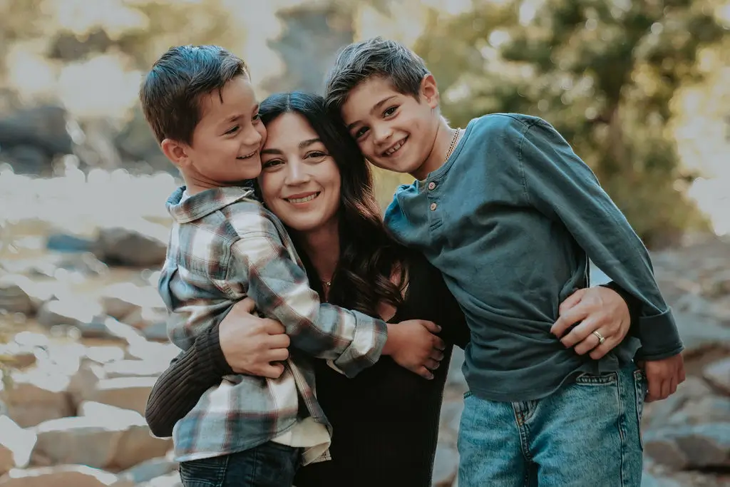 Alex Hartgers with two sons