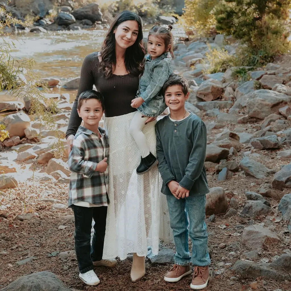 Alex Hartgers with her three children