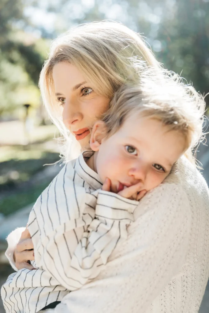 Allison Cantor holding toddler